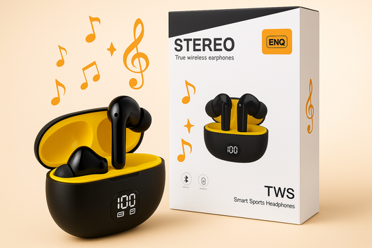 Bluetooth 5.3 Wireless Earbuds with Digital LED Display, Deep Bass & Long Battery Life